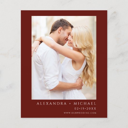 バジェットブルゴーニュ海軍ブルー写真フローラ結婚ズ (裏面)