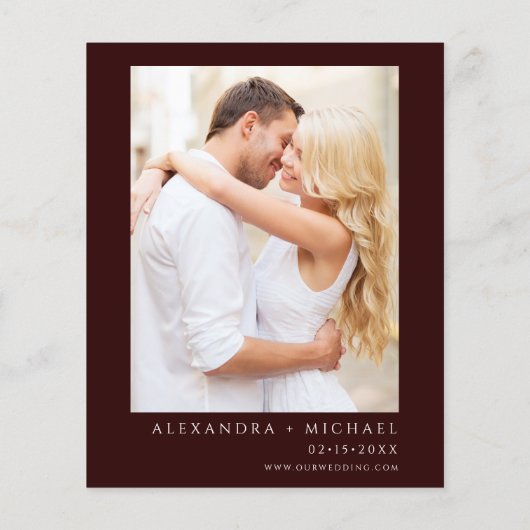 バジェットブルゴーニュ海軍ブルー写真フローラ結婚ズ チラシ (裏面)