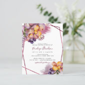 バジェットブルゴーニュ秋フローラブライダルシャワー招待状 (スタンド正面)