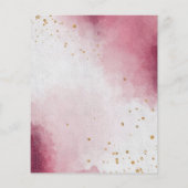 バジェットブルゴーニュ秋フローラブライダルシャワー招待状 (裏面)