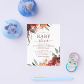 バジェットブルゴーニュ秋ベビーシャワーフローラ チラシ (シングル)