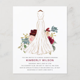 バジェットブルゴーニュ結婚フローラズドレスブライダルシャワー