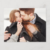 バジェットブルゴーニュ緑の写真結婚式招待状 (裏面)