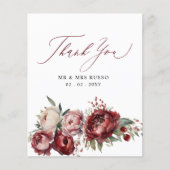 バジェットブルゴーニュ赤面フローラサンキューカード (正面)
