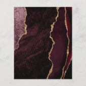 バジェットブルゴーニュ金ゴールドアガテダーク結婚式招待状 (裏面)