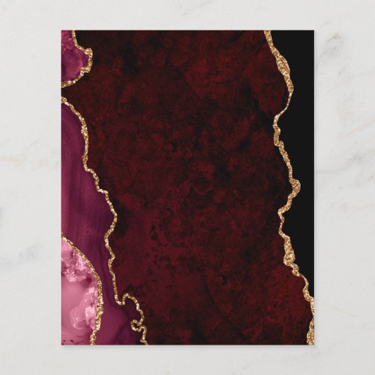 バジェットブルゴーニュ金ゴールドアゲートピーチ結婚ズメニュー (裏面)