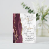 バジェットブルゴーニュ金ゴールドアゲートマーブルQRコード結婚ズ (スタンド正面)