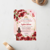 バジェットブルゴーニュ金ゴールドフローラプリンセスキンセアニラ ノートカード (正面/裏面インサイチュ)