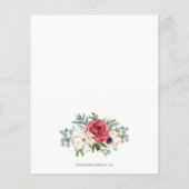 バジェットブルゴーニュ金ゴールドブライダルシャワー招待 (裏面)