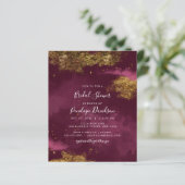 バジェットブルゴーニュ金箔ブライダルシャワー招待 (スタンド正面)