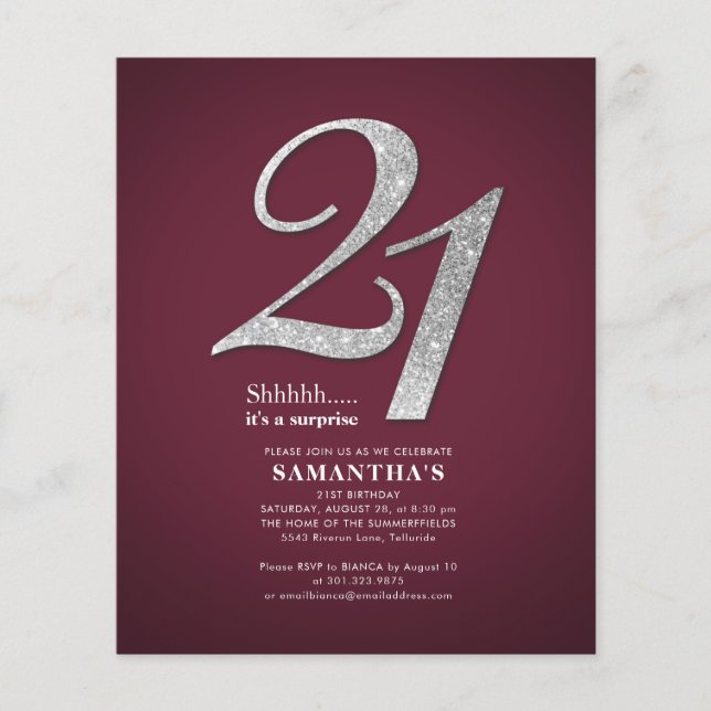 バジェットブルゴーニュ21stバースリースライバーグリッターグラム (正面)