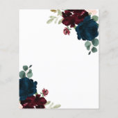 バジェットブルゴーニュ&ネイビーブルー結婚フラワーズ (裏面)