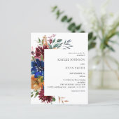 バジェットブルゴーニュ&ネイビー秋結婚フローラのV2 (スタンド正面)