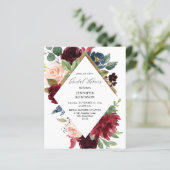 バジェットブルゴーニュ，ネイビー&赤面ピンクブライダルシャワー (スタンド正面)