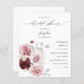 バジェットブルゴーニュ&ピンクフローラエレブライダルシャワー (正面/裏面)