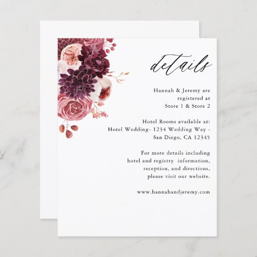 バジェットブルゴーニュ&ピンクフローラ8Bボホ詳細 (正面/裏面)