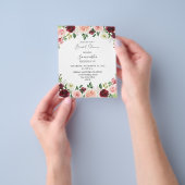 バジェットブルゴーニュ&ピンク4フローラブライダルシャワー2 チラシ (手)