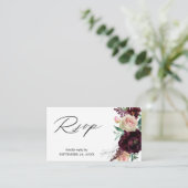 バジェットブルゴーニュ&ライトピンクフローラ2SM食事RSVP エンクロージャーカード (スタンド正面)
