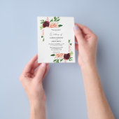 バジェットブルゴーニュ&赤面ピンク4結婚フローラ チラシ (手)