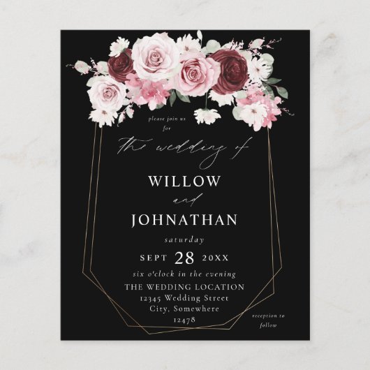 バジェットブルゴーニュ&赤面ピンク6エレ結婚フローラズB (正面)