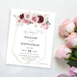 バジェットブルゴーニュ&赤面ピンク6エレ結婚フローラ チラシ