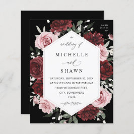 バジェットブルゴーニュ&赤面ピンク6フローラ – 黒