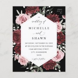 バジェットブルゴーニュ&赤面ピンク6フローラ – 黒 チラシ