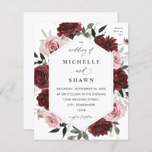 バジェットブルゴーニュ&赤面ピンク6結婚フローラ