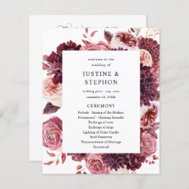 バジェットブルゴーニュ&赤面ピンク8B結婚のセレモニー