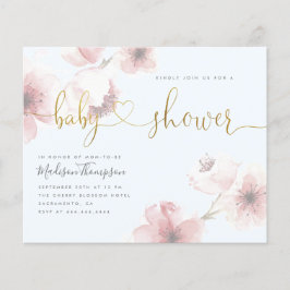 バジェットブルーさくらんぼブロッサムフローラベビーシャワー