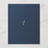 バジェットブルーとピンクの葉結婚式招待状 チラシ (裏面)