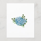 バジェットブルーアジサイ赤ちゃんシャワー招待状 (裏面)