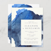 バジェットブルーインジゴ抽象芸術水結婚色の (正面/裏面)