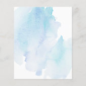 バジェットブルーウォーターカラーベビーシャワー招待状 (裏面)