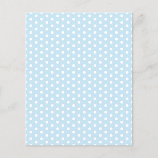 バジェットブルーエレファントベビーシャワー招待状 (裏面)