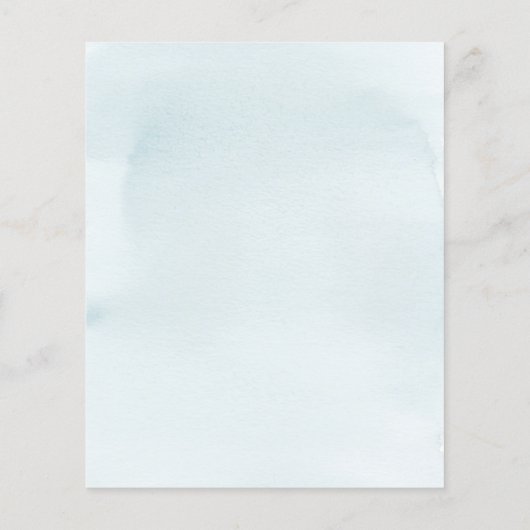 バジェットブルーエレファントボーイベビーシャワー招待状 チラシ (裏面)