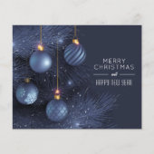 バジェットブルークリスマスオーナメントホリデーカード (正面)