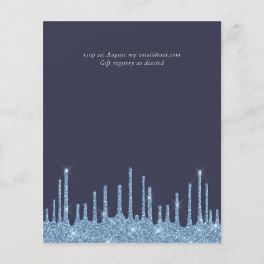 バジェットブルーグリッターウェディングレセプション (裏面)