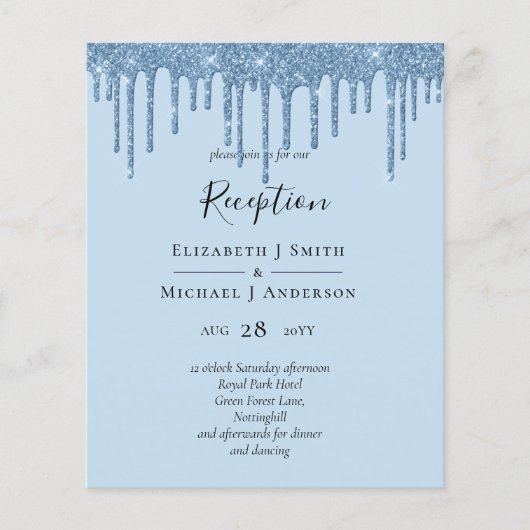 バジェットブルーグリッターウェディングレセプション (正面)