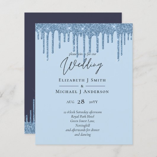 バジェットブルーグリッター結婚ズ (正面/裏面)