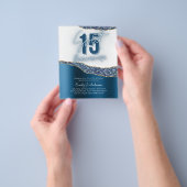 バジェットブルーシルバーフォイルグリッターキンセアニェラ15th F チラシ (手)