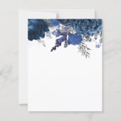 バジェットブルーシルバーフローラ80th誕生日招待状 (裏面)