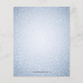 バジェットブルースノーフレークスブライダルシャワー招待 (裏面)