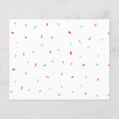 バジェットブルードーナツ少年のベビーシャワー招待状 (裏面)