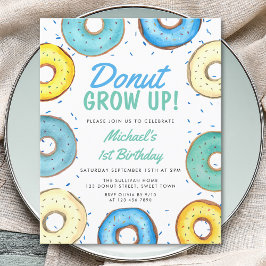 バジェットブルードーナツ1st誕生日招待状