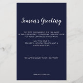 バジェットブルーノルディックトナディアビジネスホリデーカード (裏面)