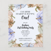 バジェットブルーパンプキンズボーイ誕生日招待状 (正面)