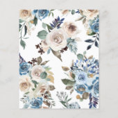 バジェットブルーパンプキンベビーシャワー招待状 (裏面)