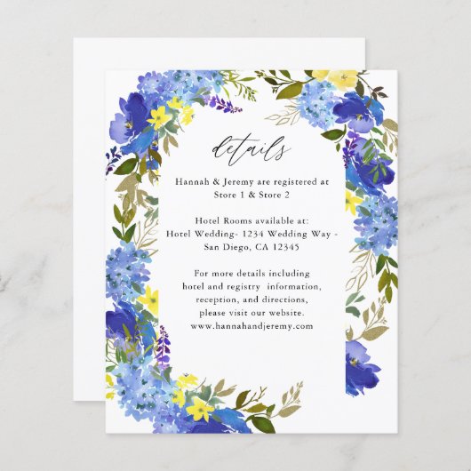 バジェットブルーパープル&イエローフローラ詳細 (正面/裏面)