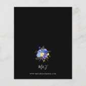 バジェットブルーパープル&イエロー結婚フローラズ – ブラック (裏面)